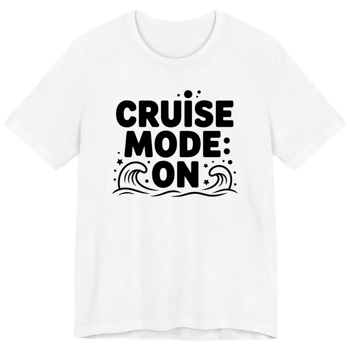 Cruise Mode On Typography Premium T-Shirt in White