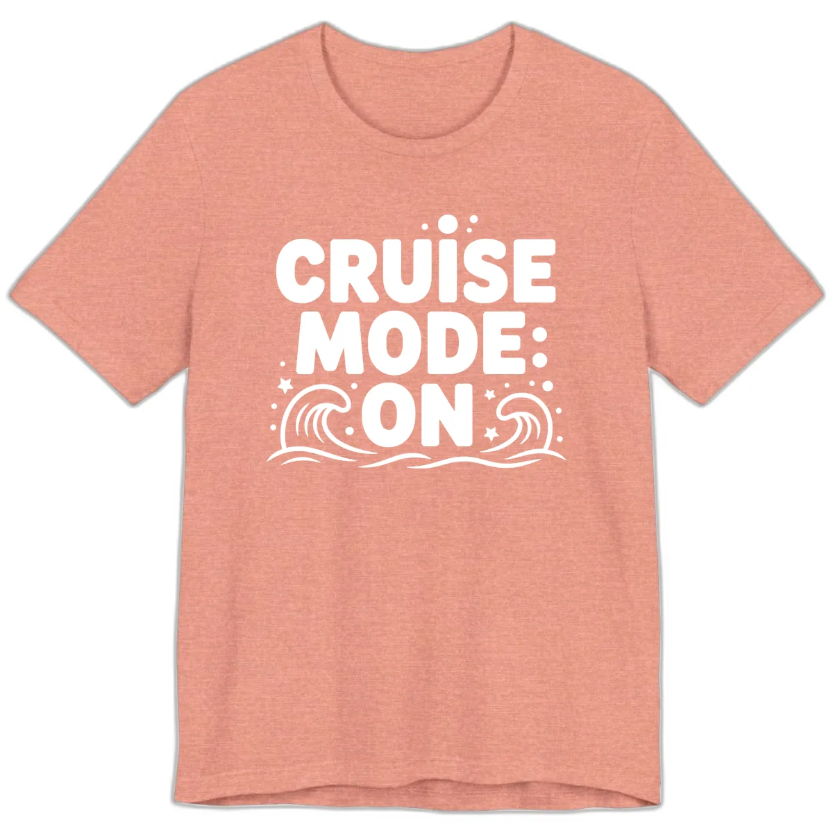 Cruise Mode On Typography Premium T-Shirt in Heather Sunset