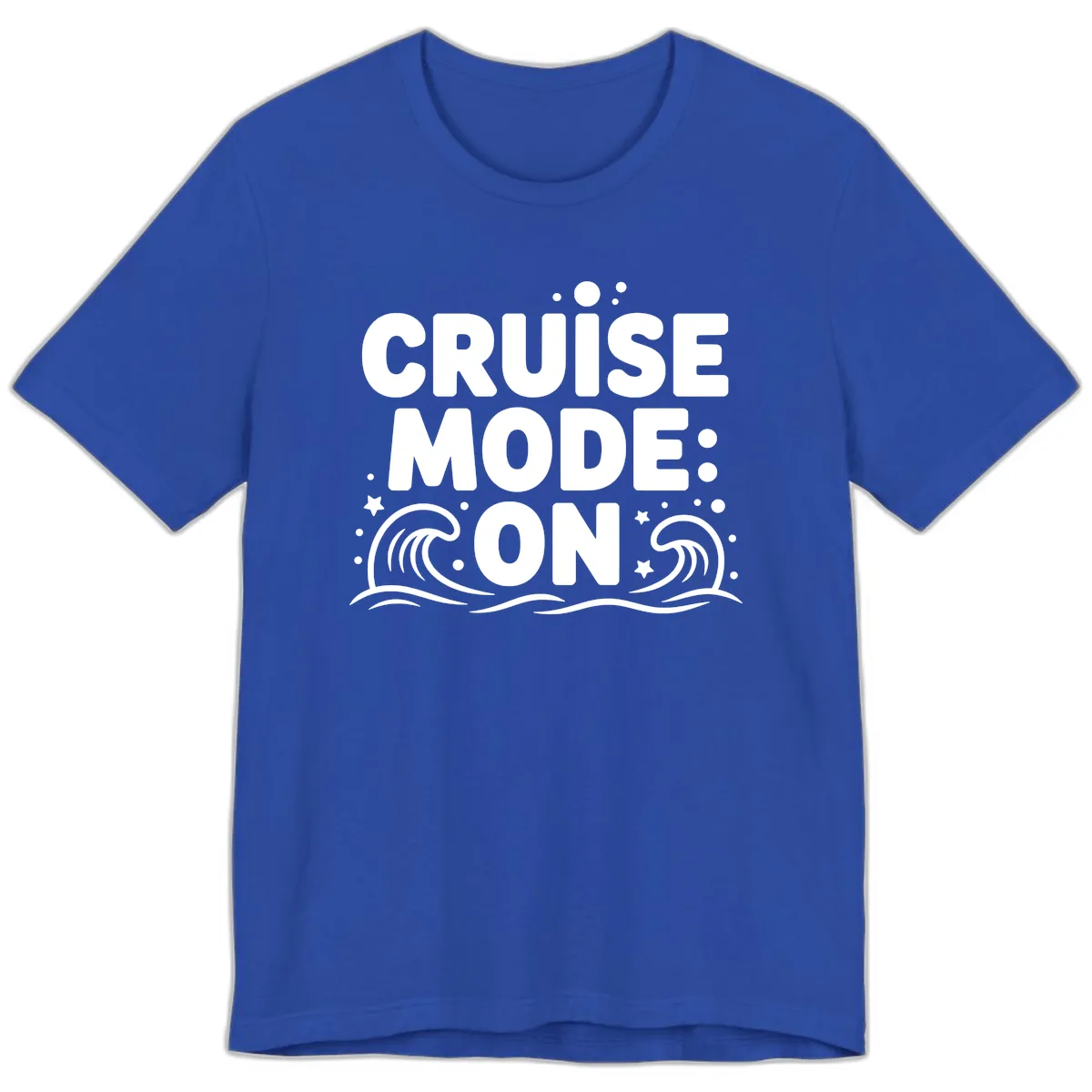Cruise Mode On Typography Premium T-Shirt in True Royal