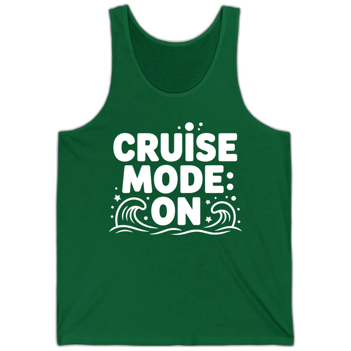 Cruise Mode On Typography Tank in Kelly