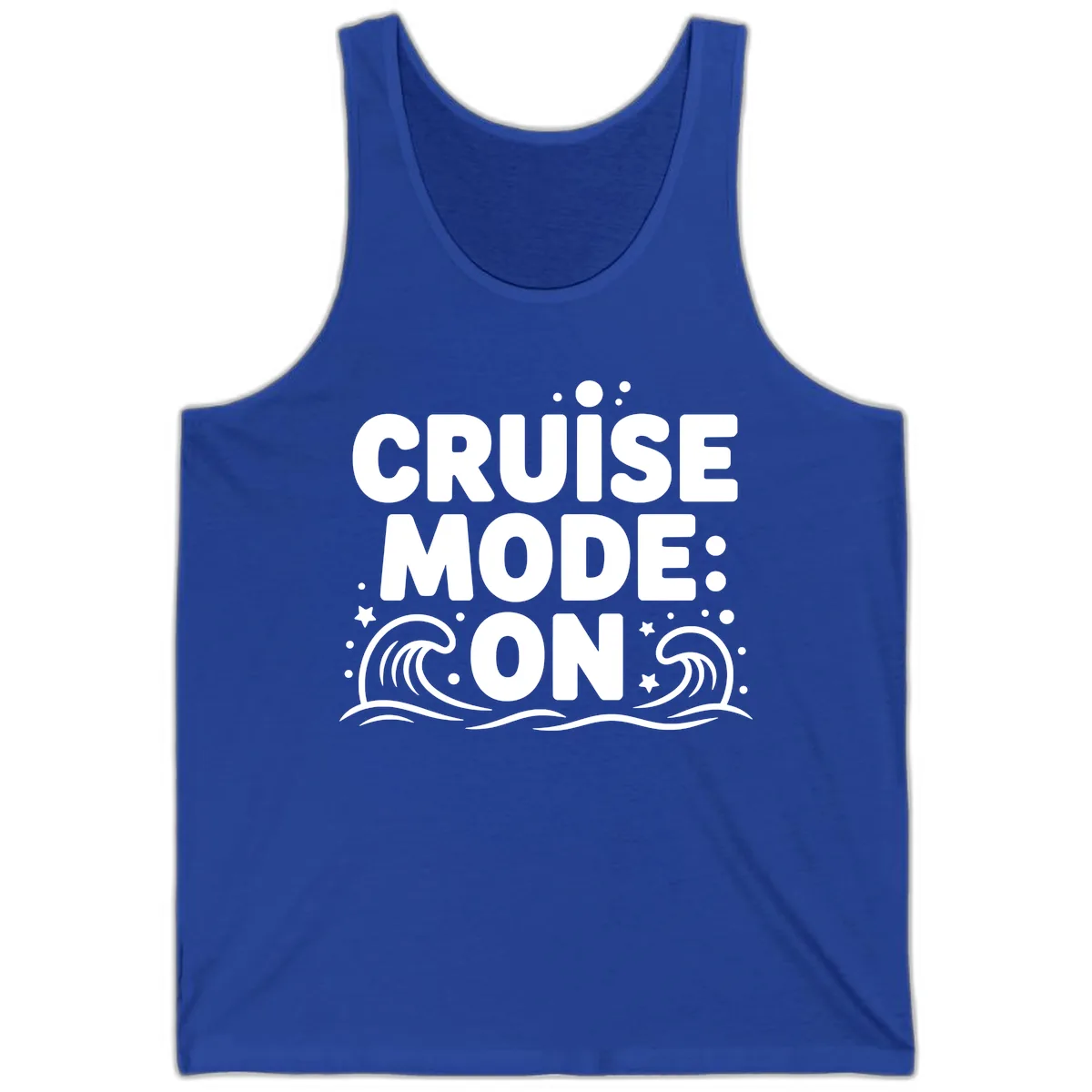Cruise Mode On Typography Tank in True Royal