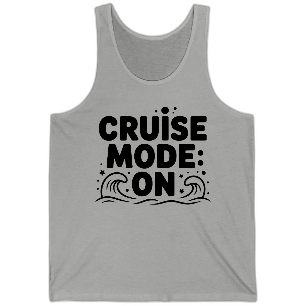 Cruise Mode On Typography Tank in Athletic Heather