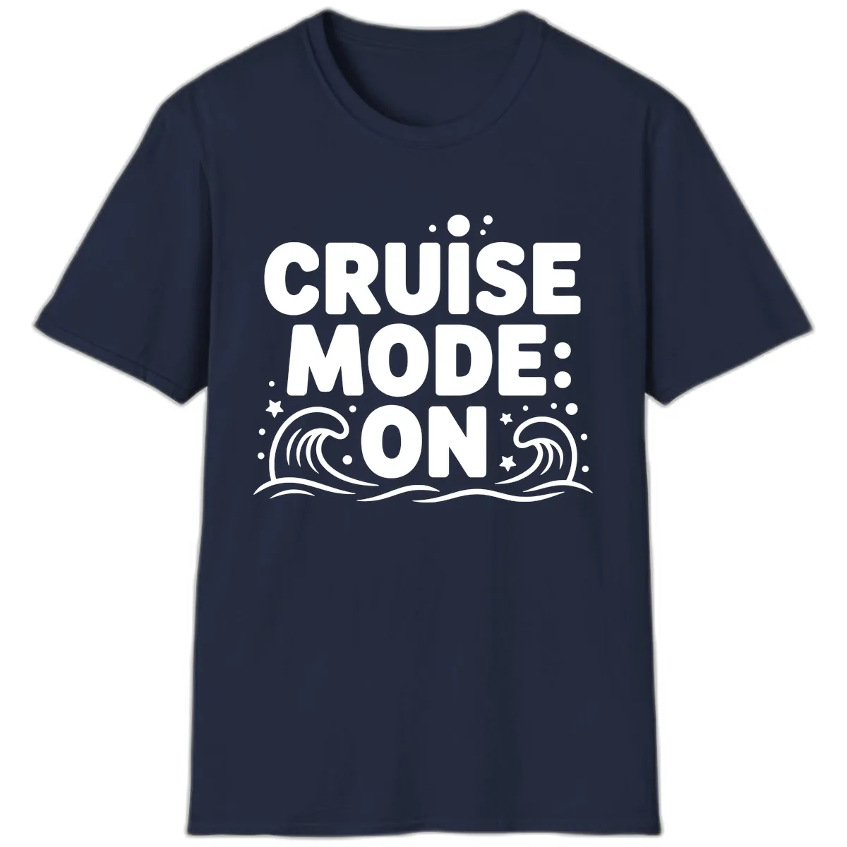 Cruise Mode On Typography T-Shirt in Navy