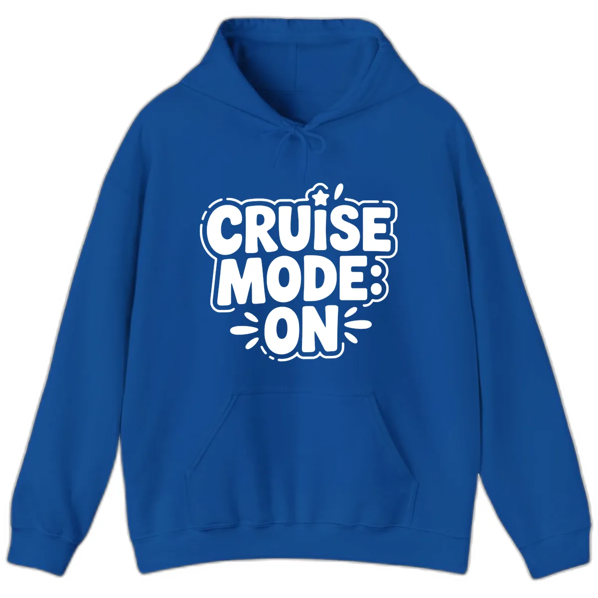 Cruise Mode On Slogan Hoodie in Royal