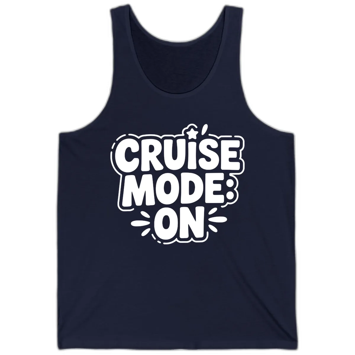 Cruise Mode On Slogan Tank in Navy