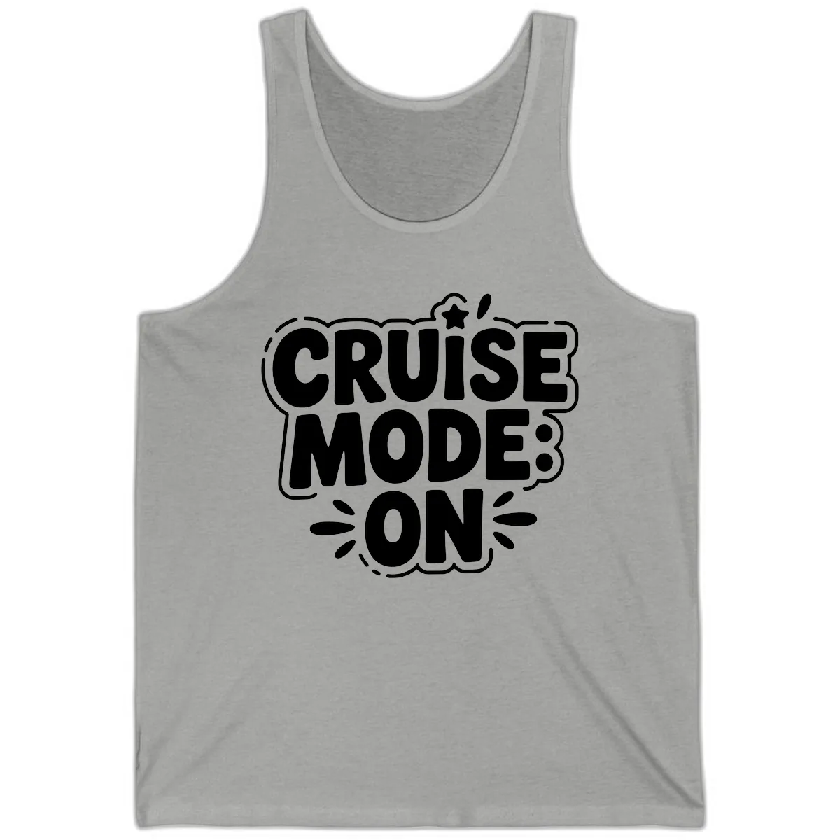 Cruise Mode On Slogan Tank in Athletic Heather
