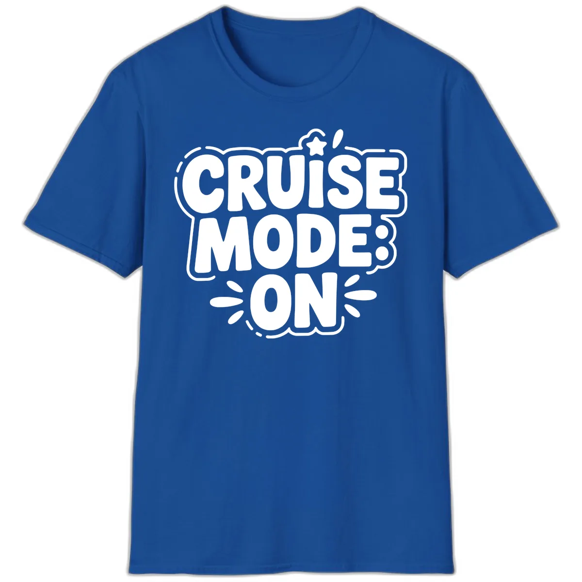 Cruise Mode On Slogan T-Shirt in Royal