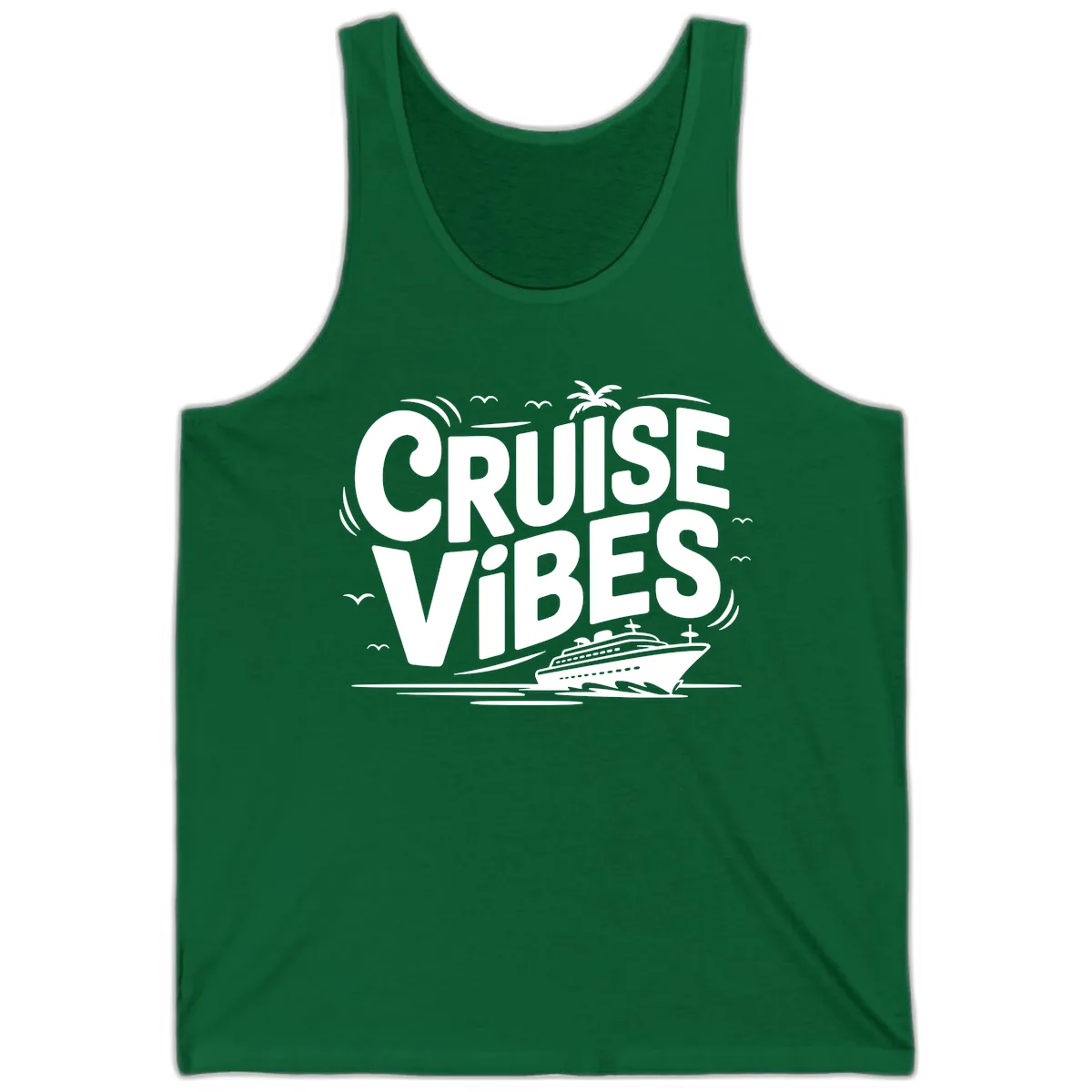 Cruise Vibes Tropical Vacation Tank in Kelly