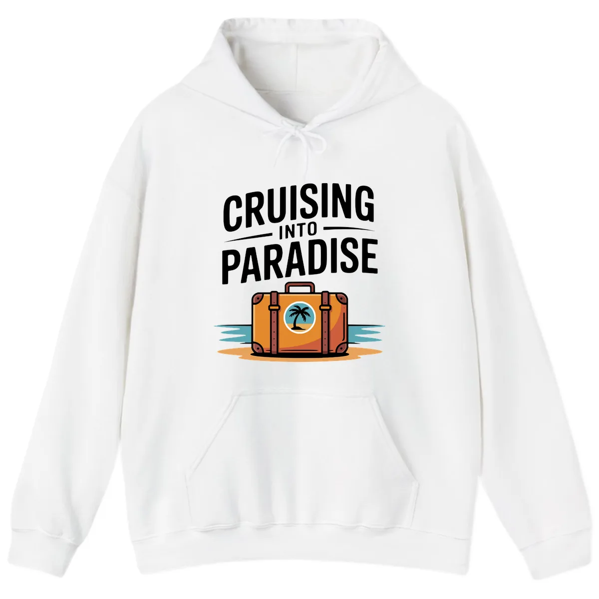 Cruising Into Paradise Hoodie in White