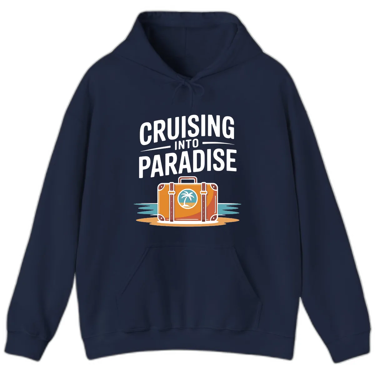 Cruising Into Paradise Hoodie in Navy