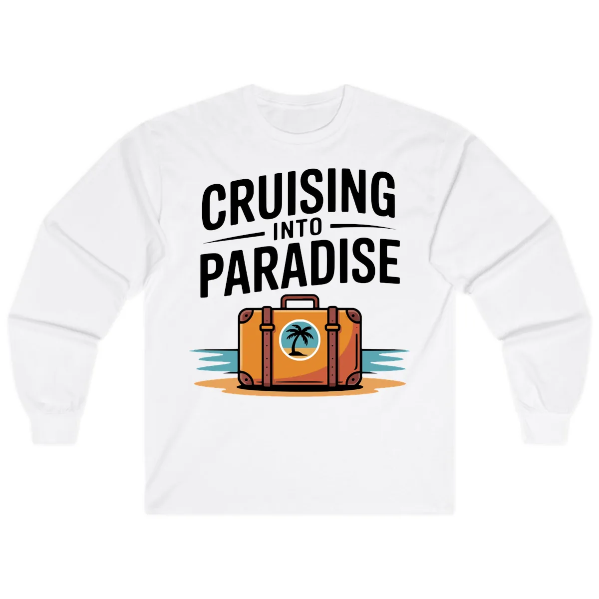 Cruising Into Paradise Long Sleeve in White