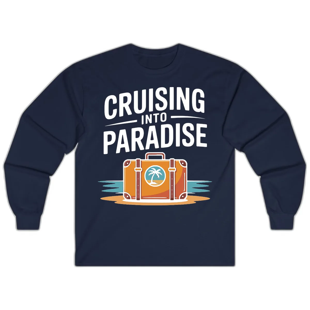 Cruising Into Paradise Long Sleeve in Navy