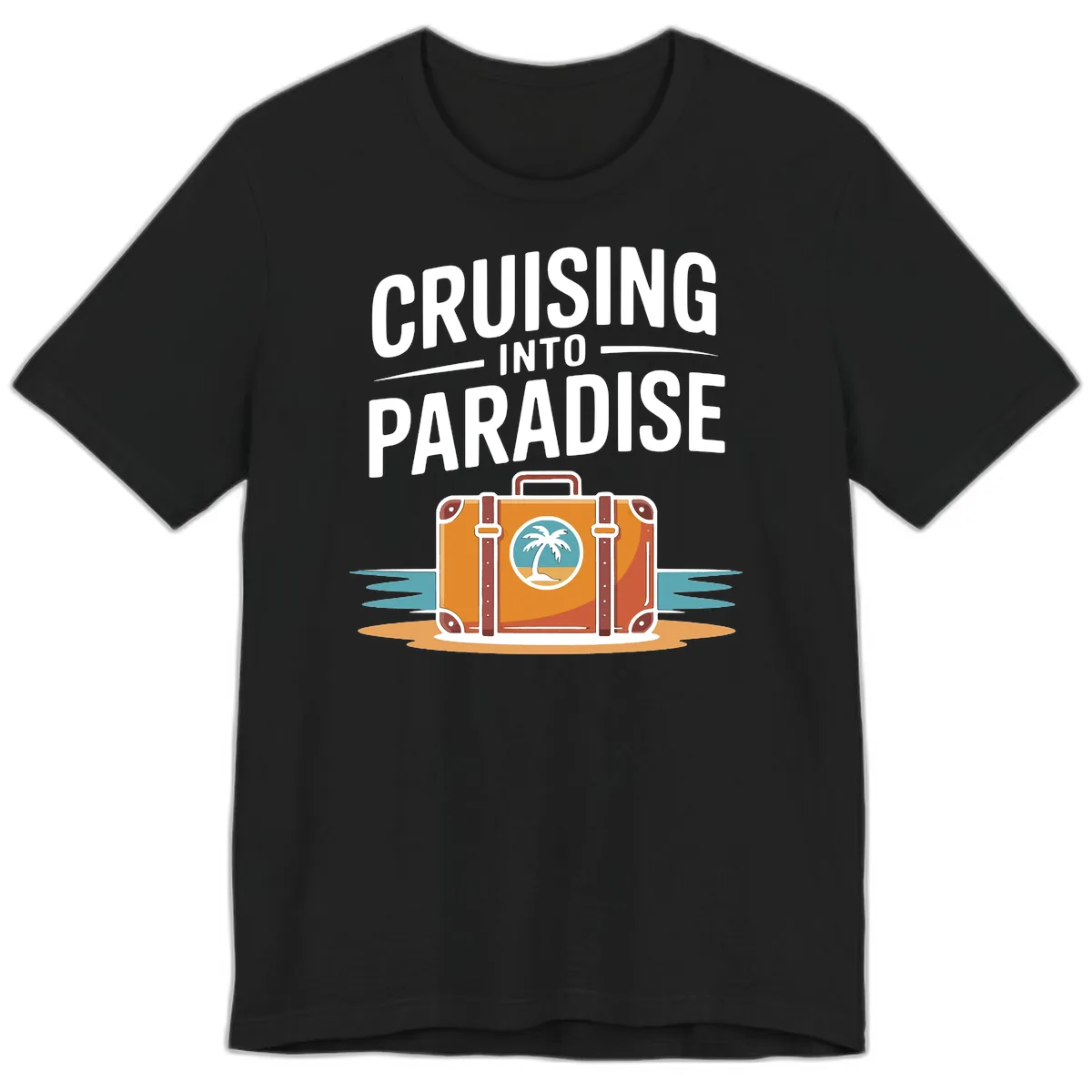 Cruising Into Paradise Premium T-Shirt in Black