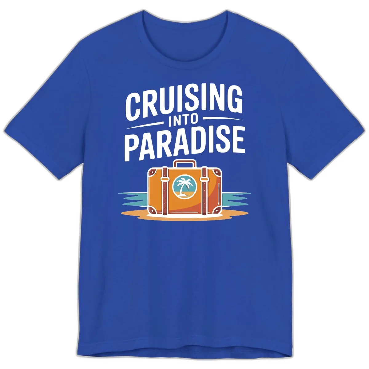 Cruising Into Paradise Premium T-Shirt in True Royal