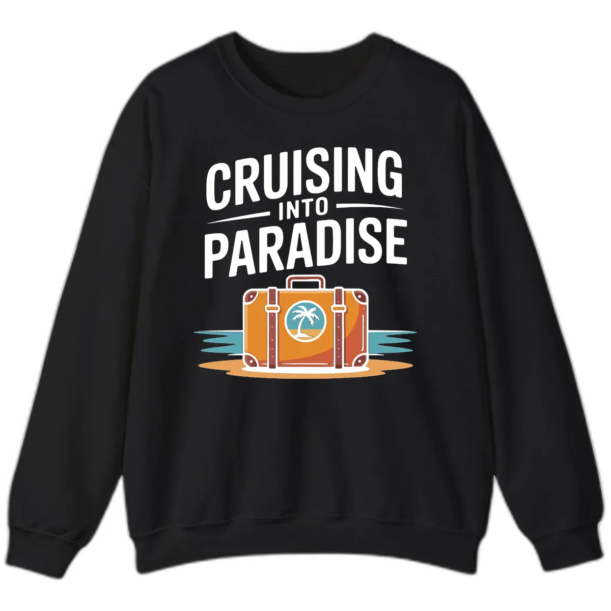 Cruising Into Paradise Sweatshirt in Black