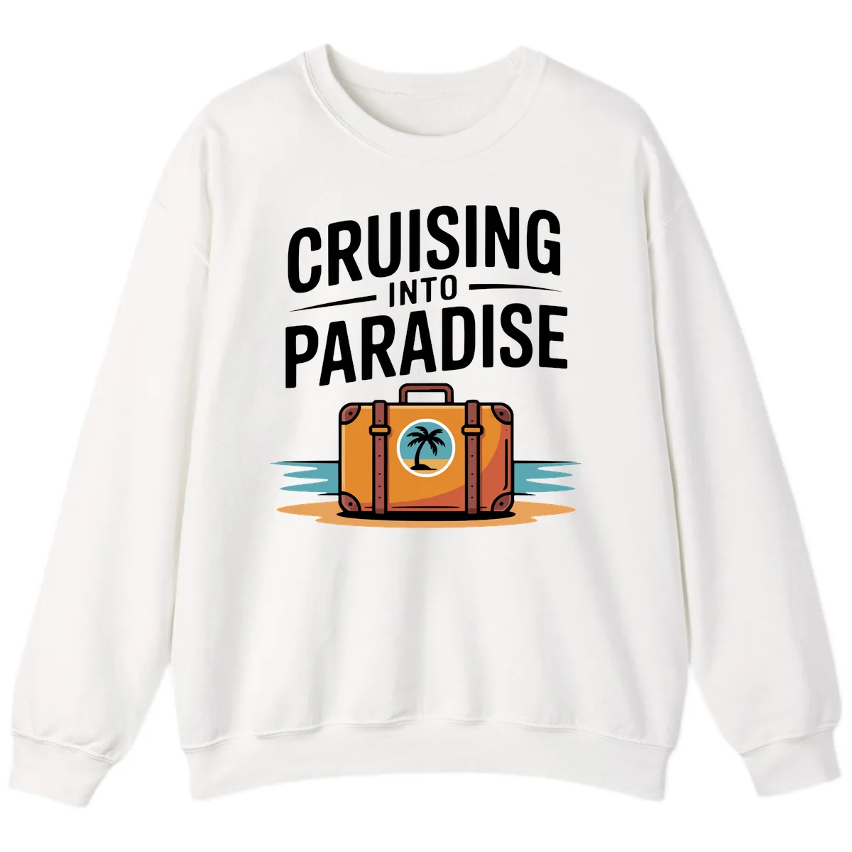 Cruising Into Paradise Sweatshirt in White