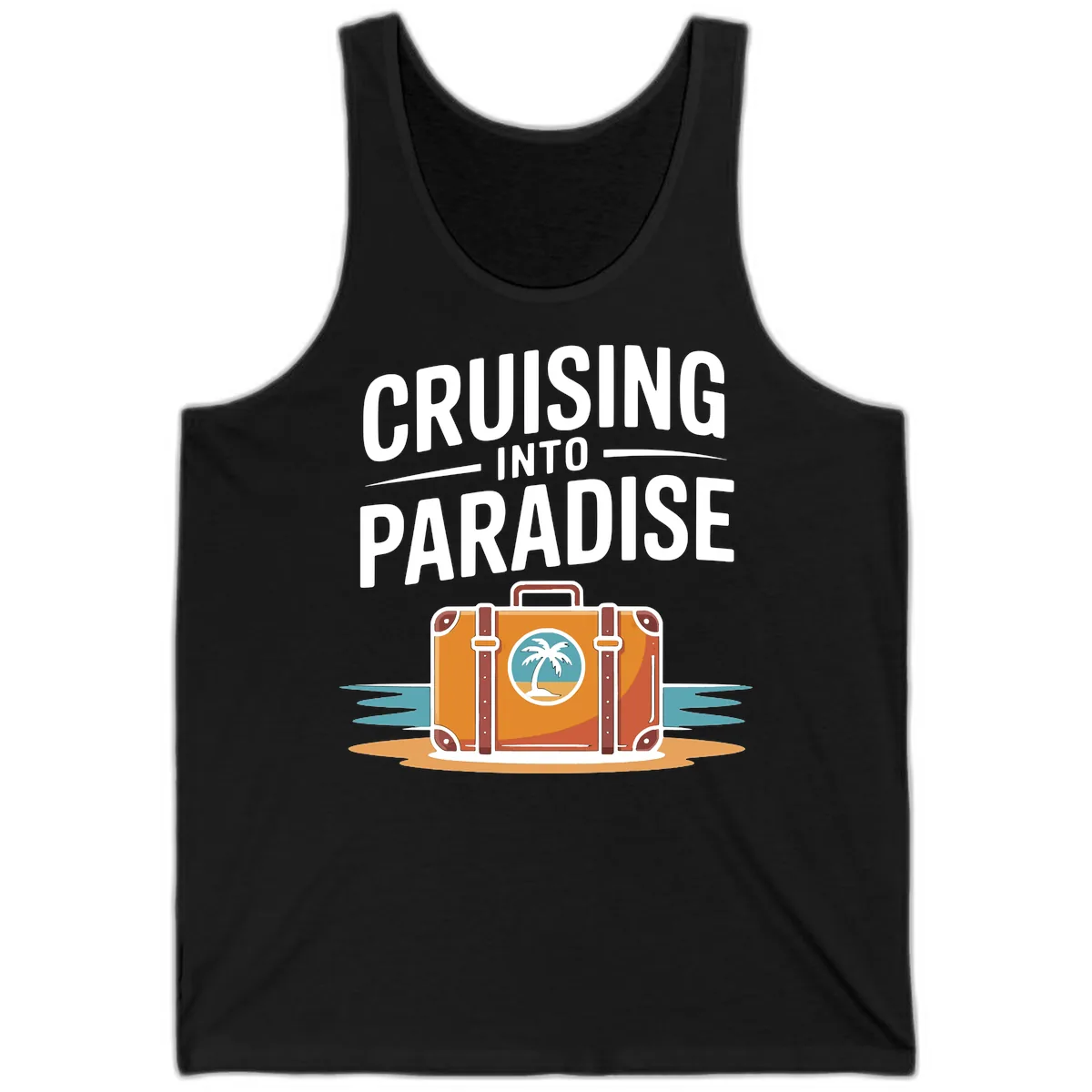 Cruising Into Paradise Tank in Black