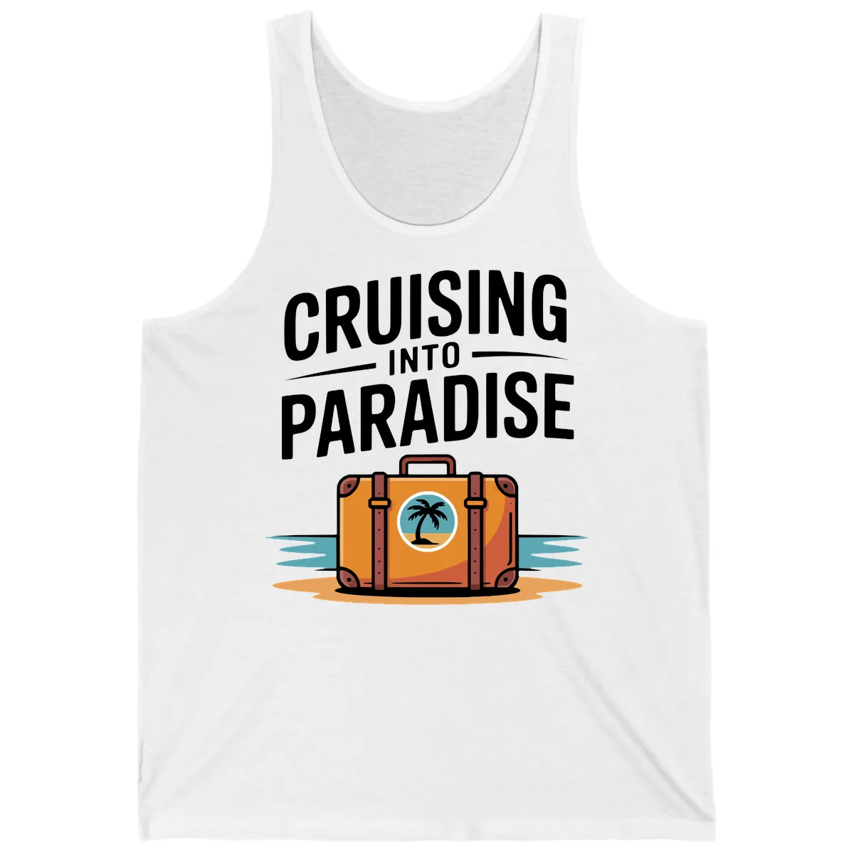 Cruising Into Paradise Tank in White