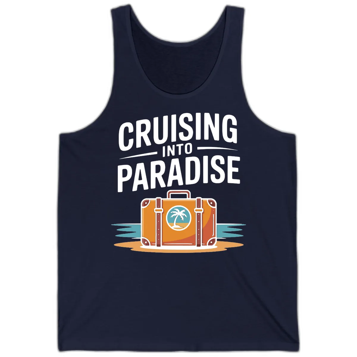 Cruising Into Paradise Tank in Navy