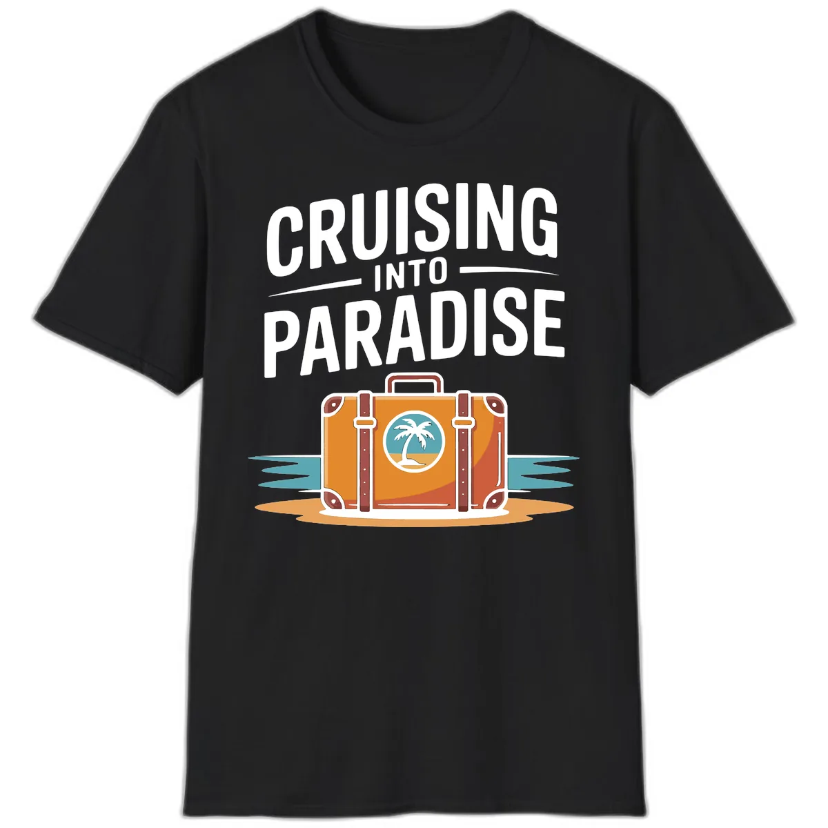 Cruising Into Paradise T-Shirt in Black