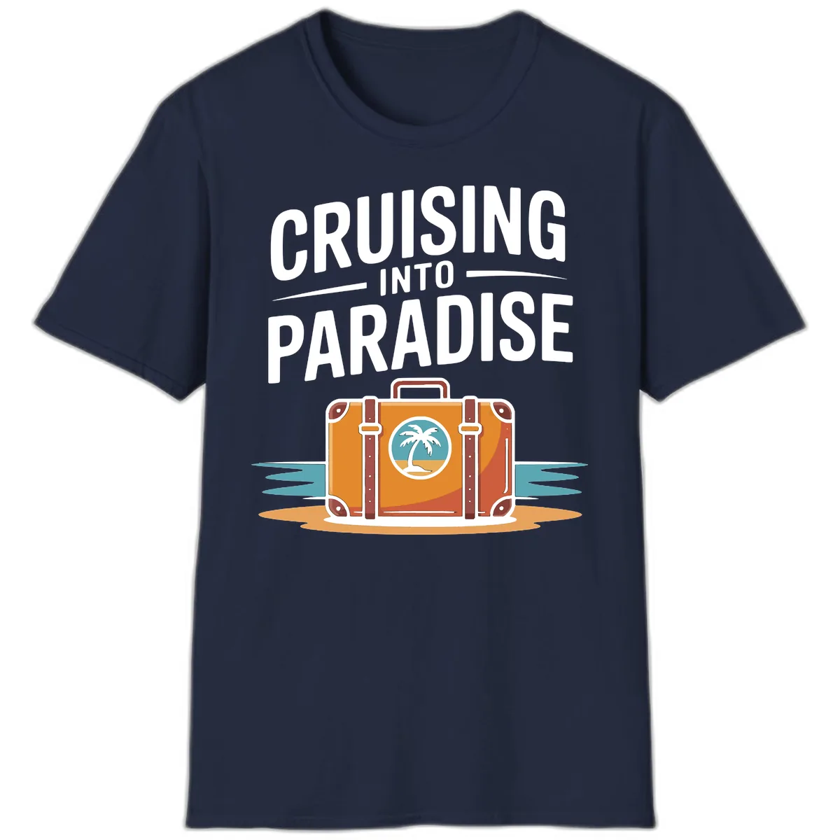 Cruising Into Paradise T-Shirt in Navy