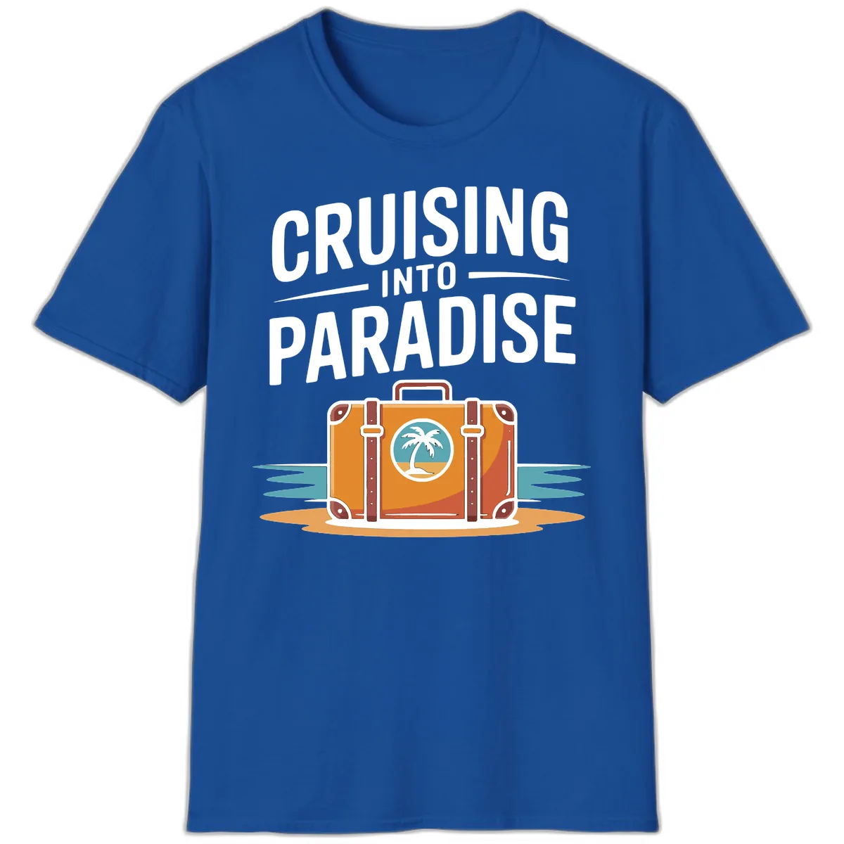 Cruising Into Paradise T-Shirt in Royal
