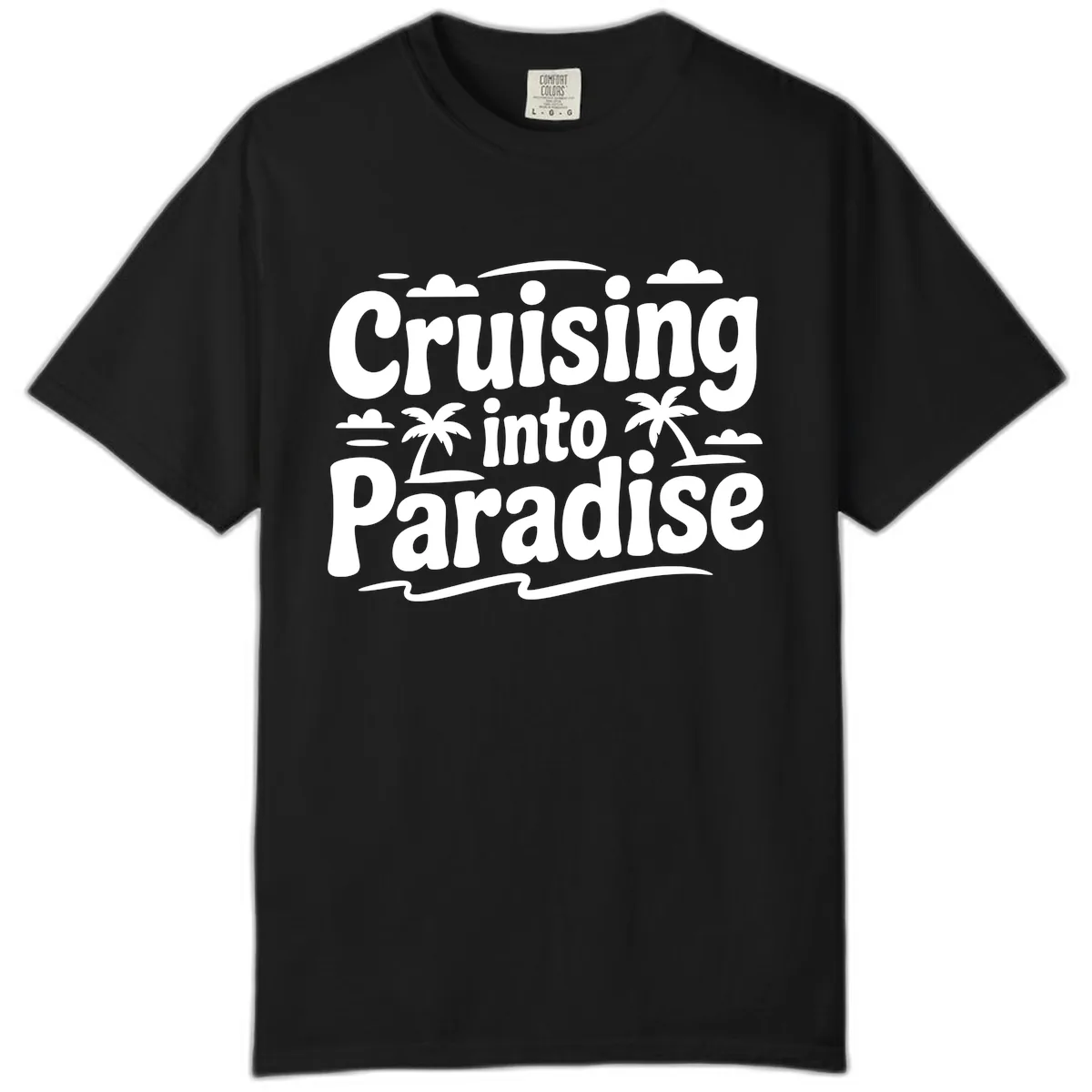 Cruising Into Paradise Comfort Color in Black
