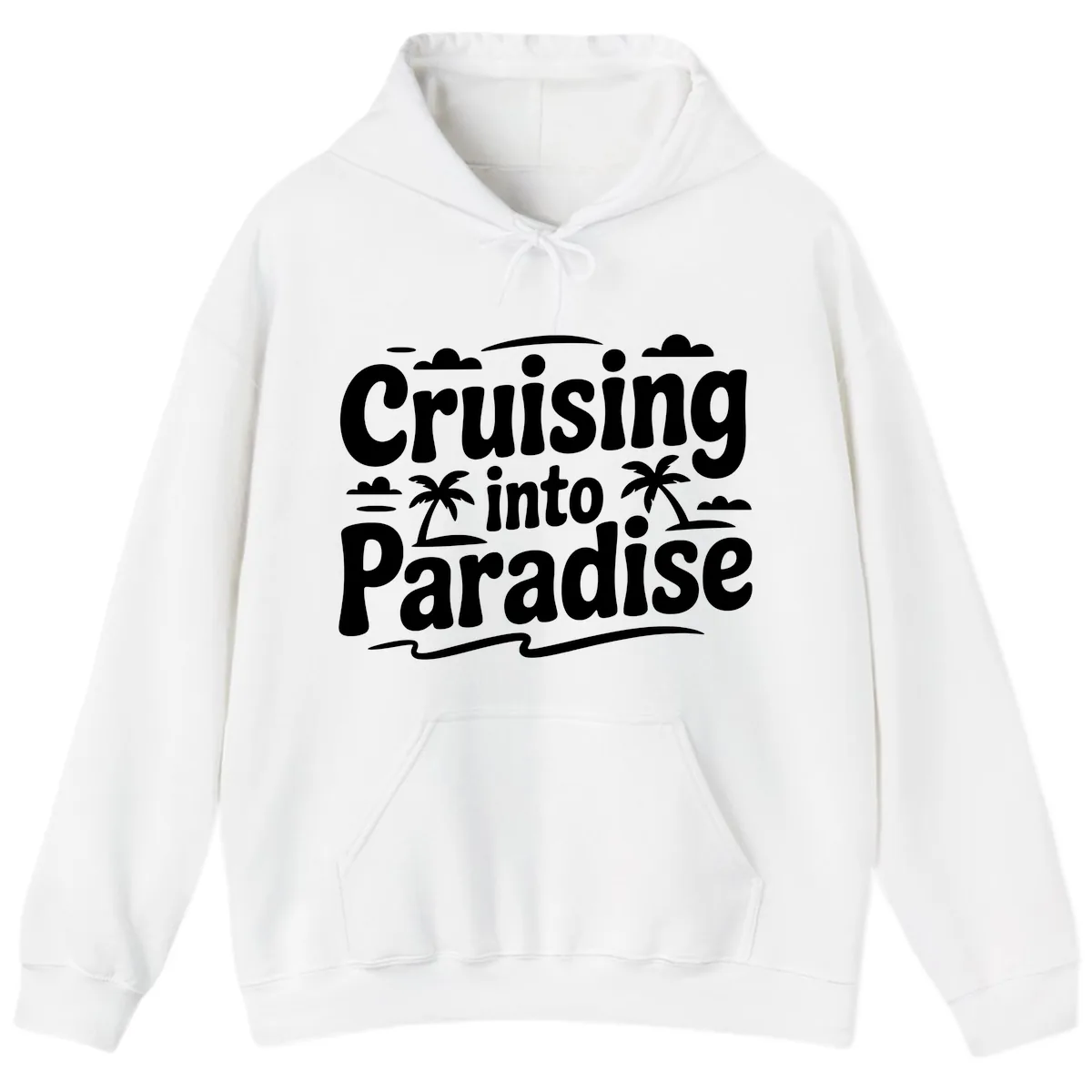 Cruising Into Paradise Hoodie in White