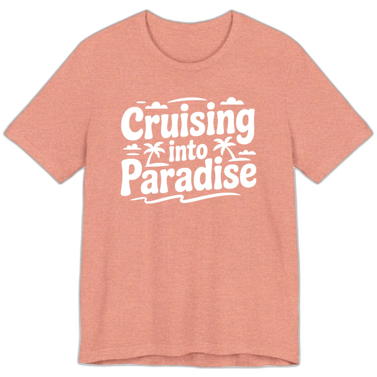 Cruising Into Paradise Premium T-Shirt in Heather Sunset