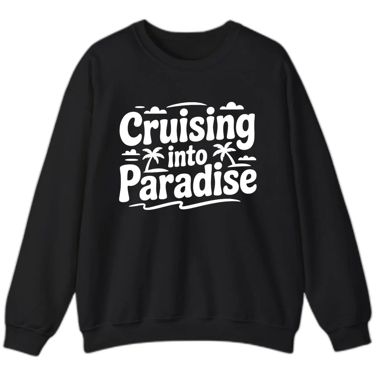 Cruising Into Paradise Sweatshirt in Black