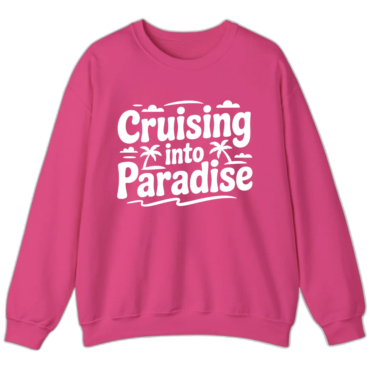 Cruising Into Paradise Sweatshirt in Heliconia