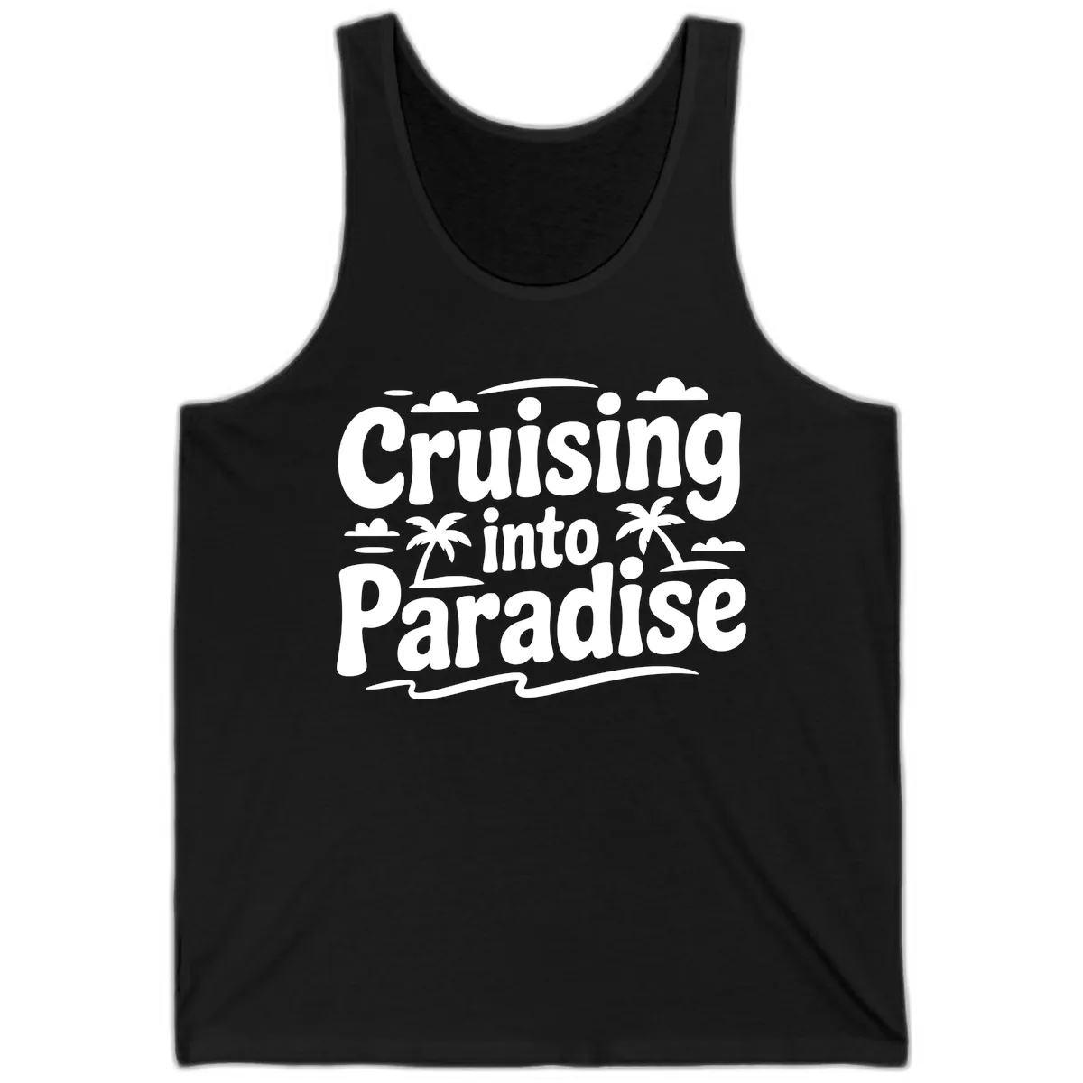Cruising Into Paradise Tank in Black