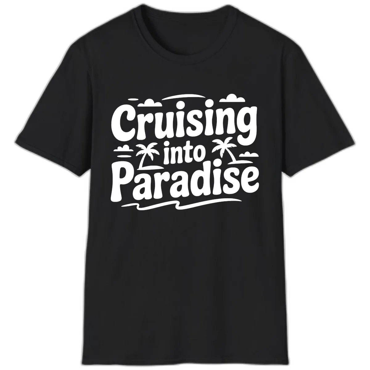 Cruising Into Paradise T-Shirt in Black