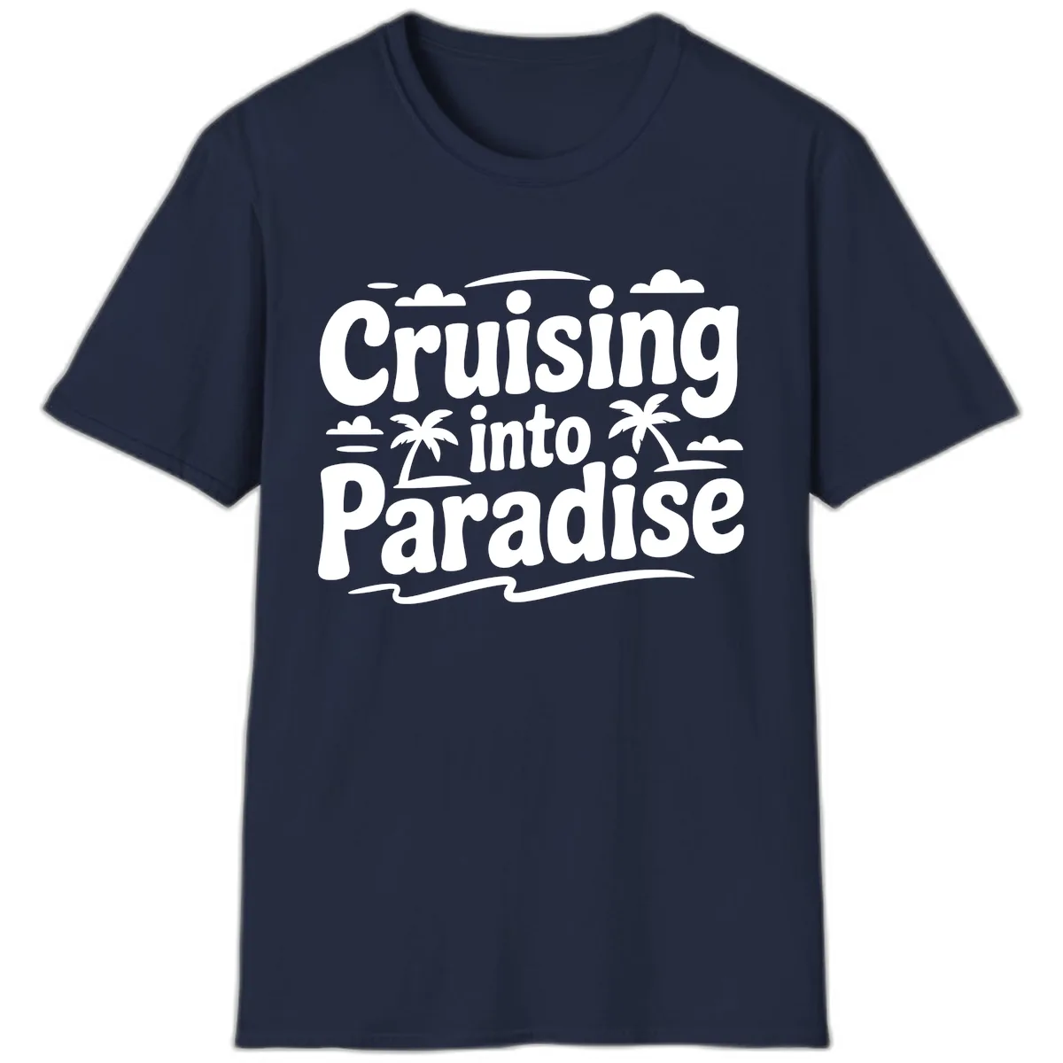 Cruising Into Paradise T-Shirt in Navy