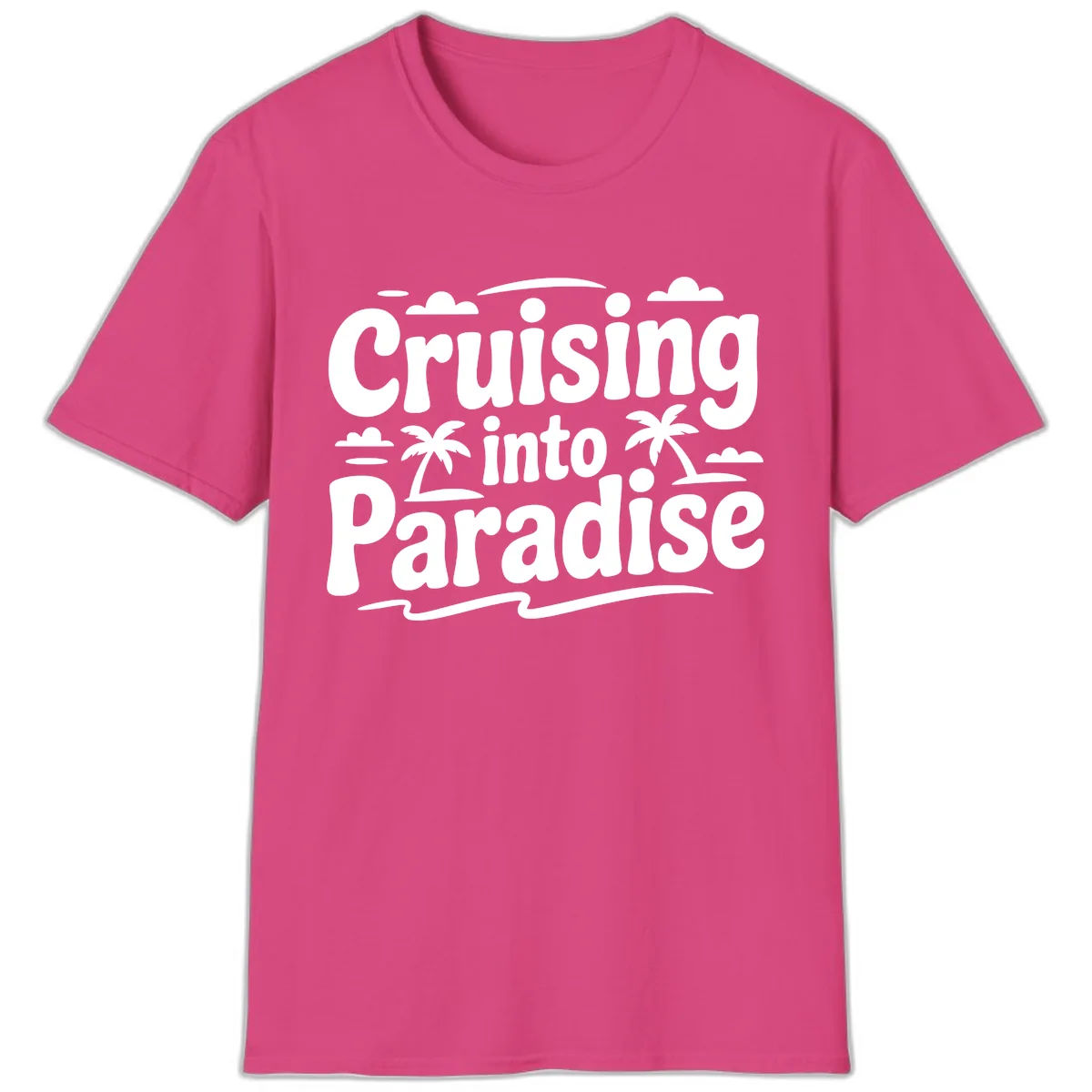 Cruising Into Paradise T-Shirt in Heliconia