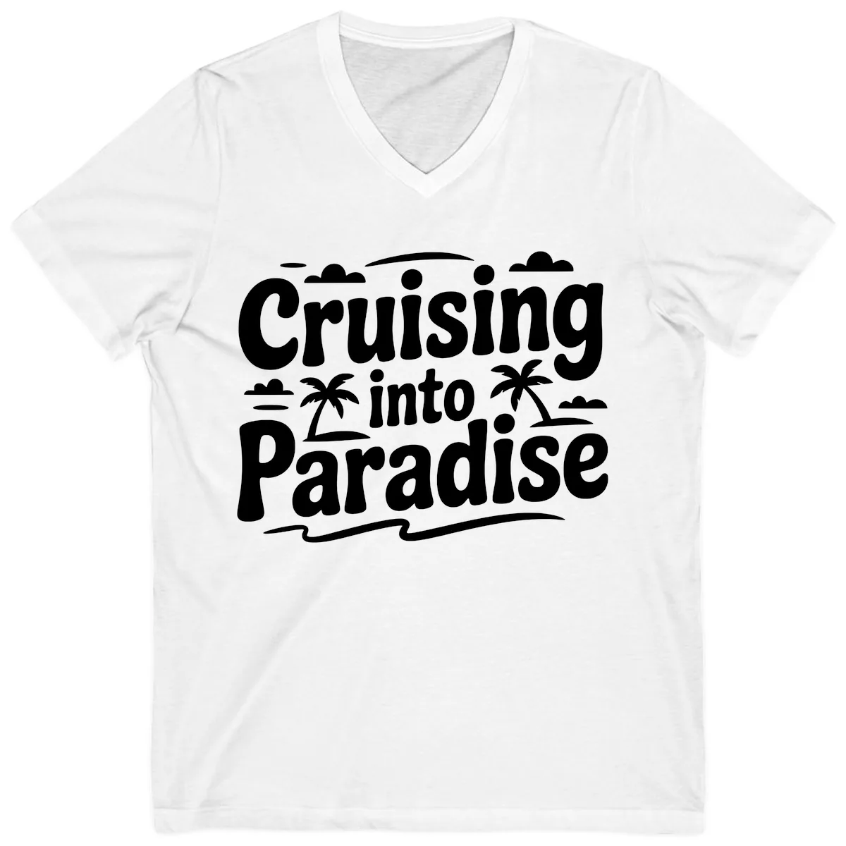 Cruising Into Paradise V-Neck in White