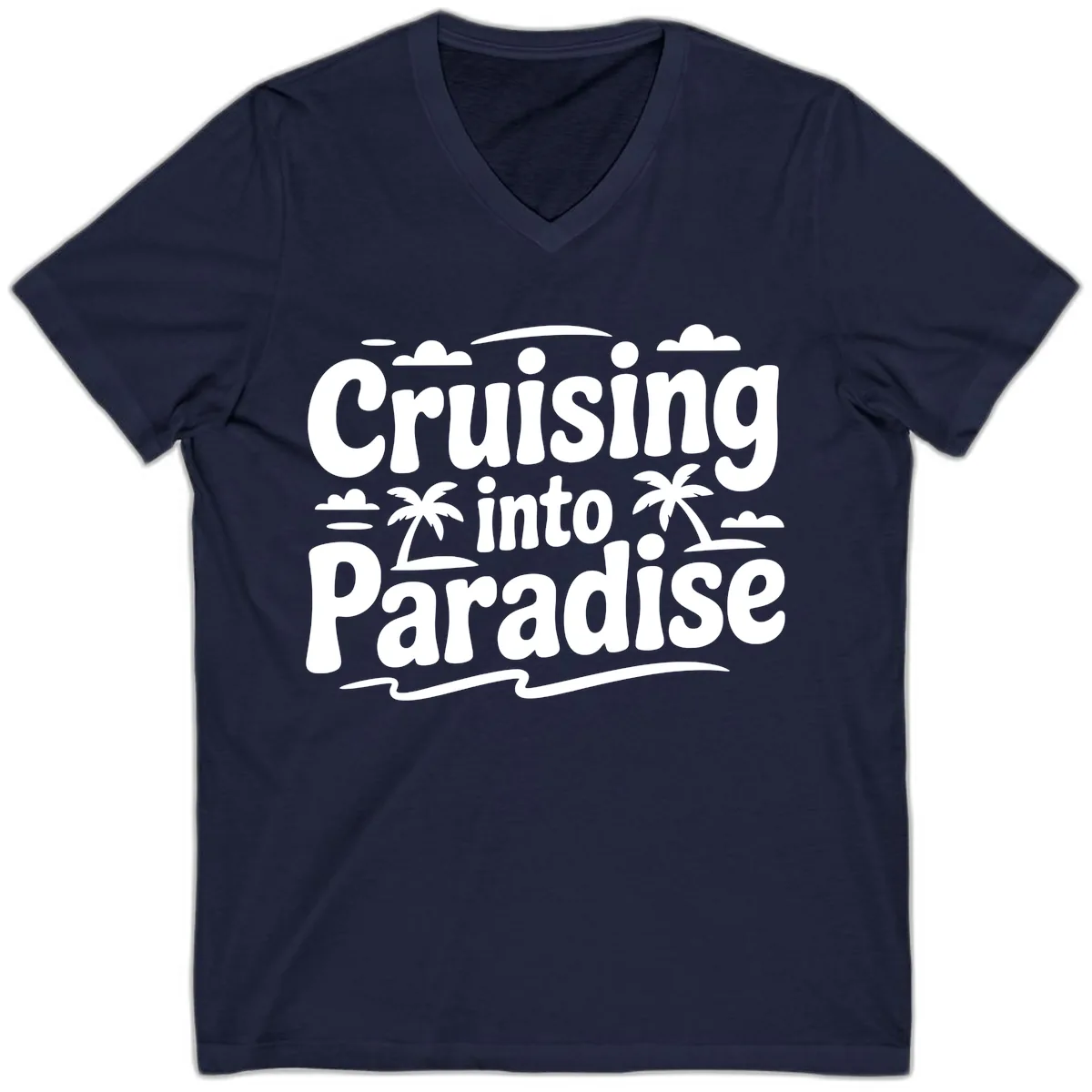 Cruising Into Paradise V-Neck in Navy