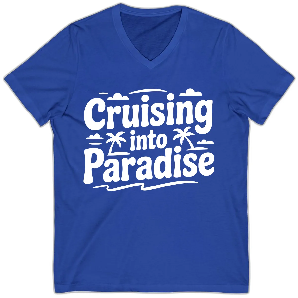 Cruising Into Paradise V-Neck in True Royal