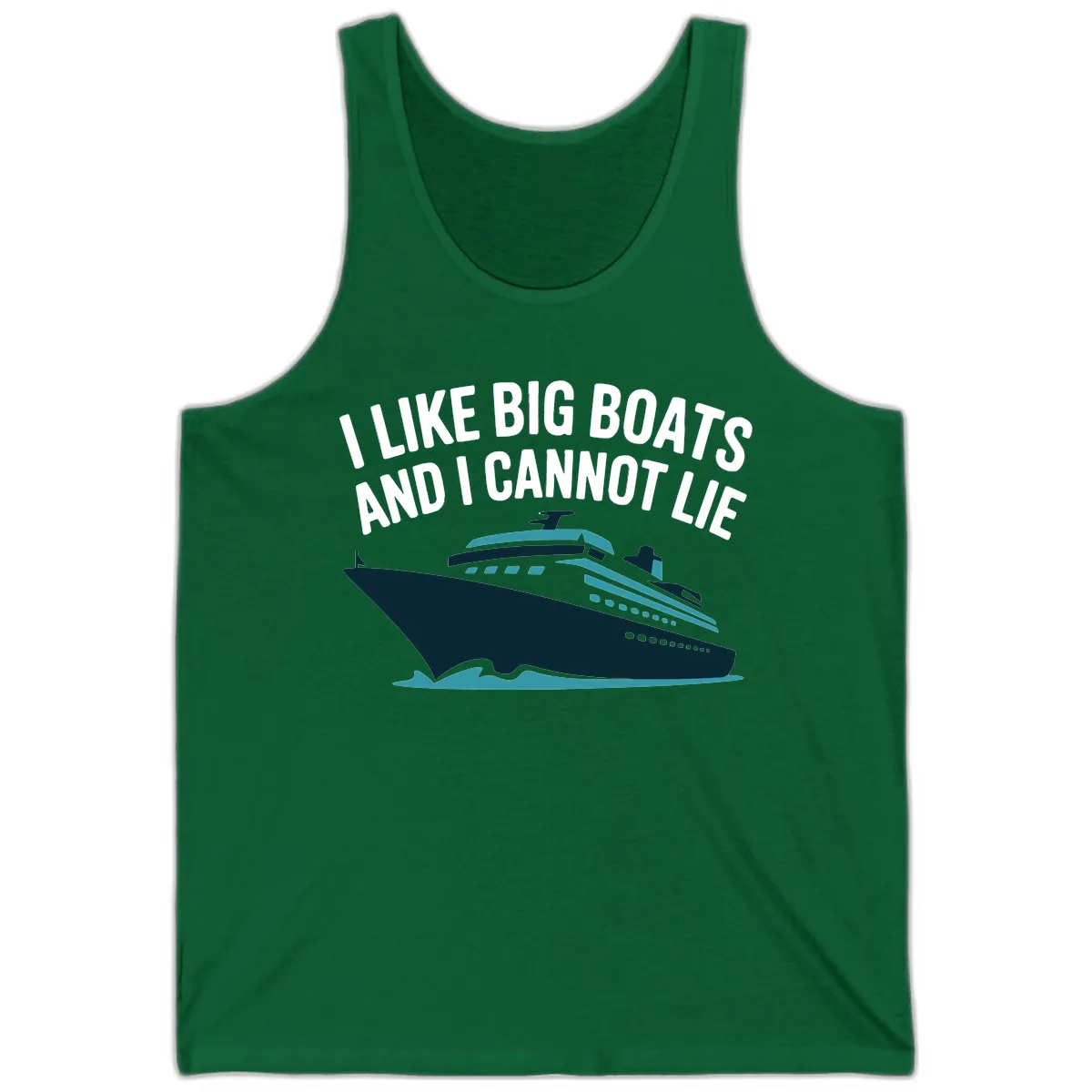 I Like Big Boats And I Cannot Lie Tank in Kelly
