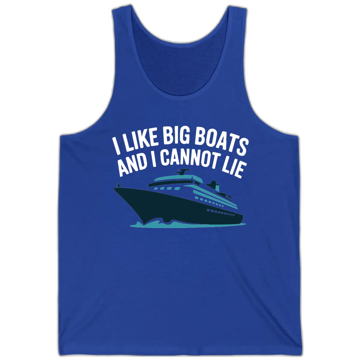 I Like Big Boats And I Cannot Lie Tank in True Royal