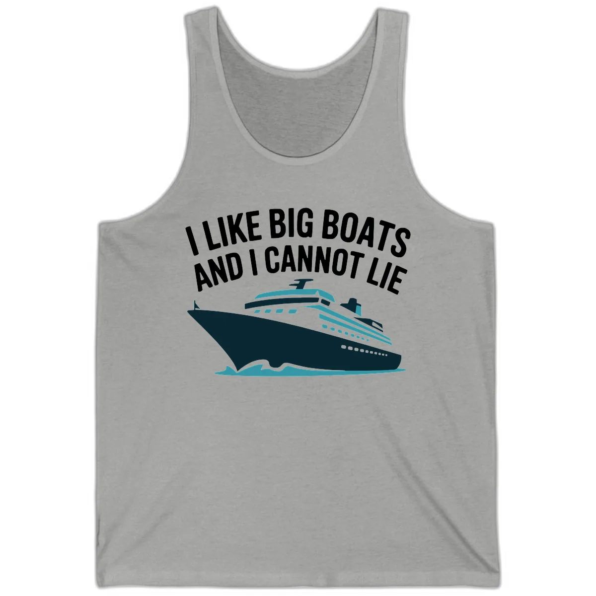I Like Big Boats And I Cannot Lie Tank in Athletic Heather