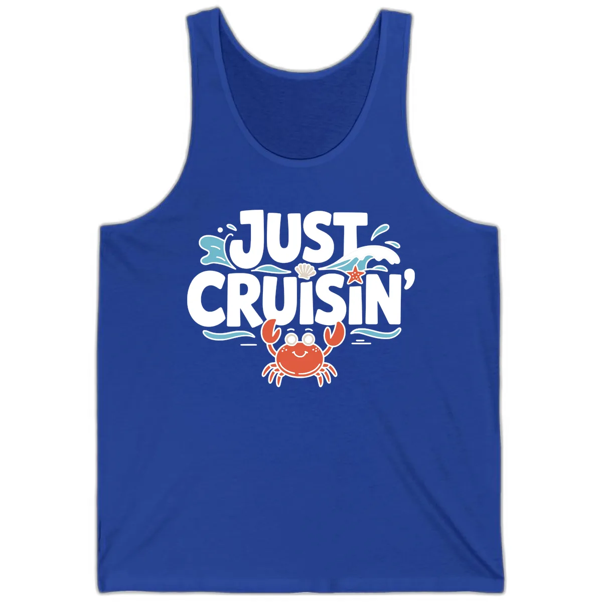 Just Cruisin Crab Vacation Design Tank in True Royal