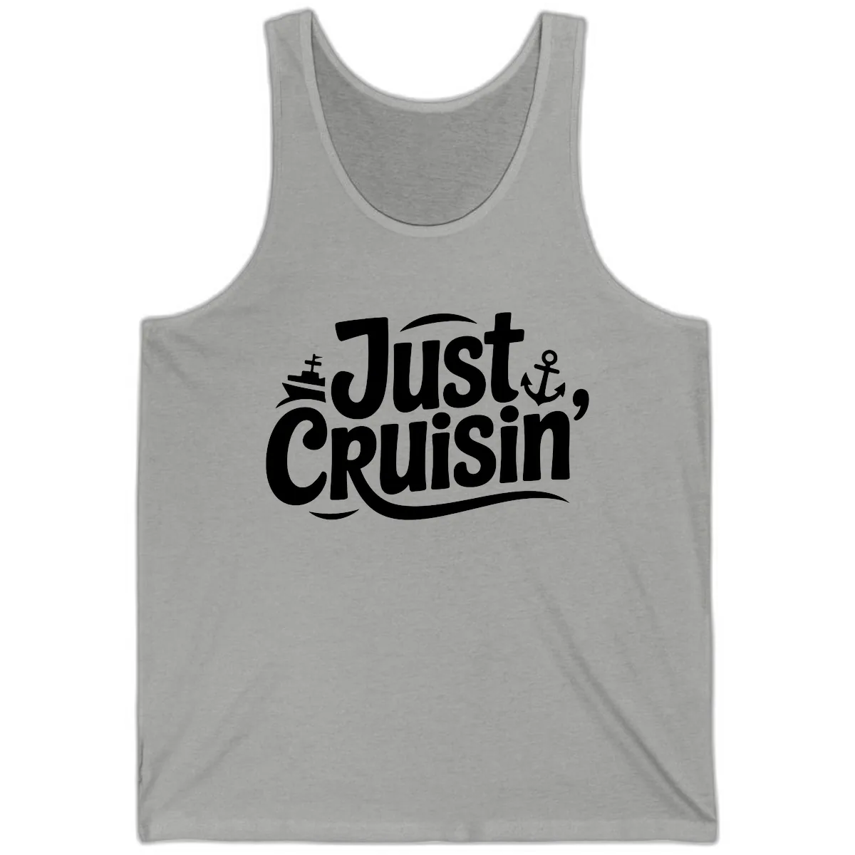 Just Cruisin' with Ship and Anchor Tank in Athletic Heather