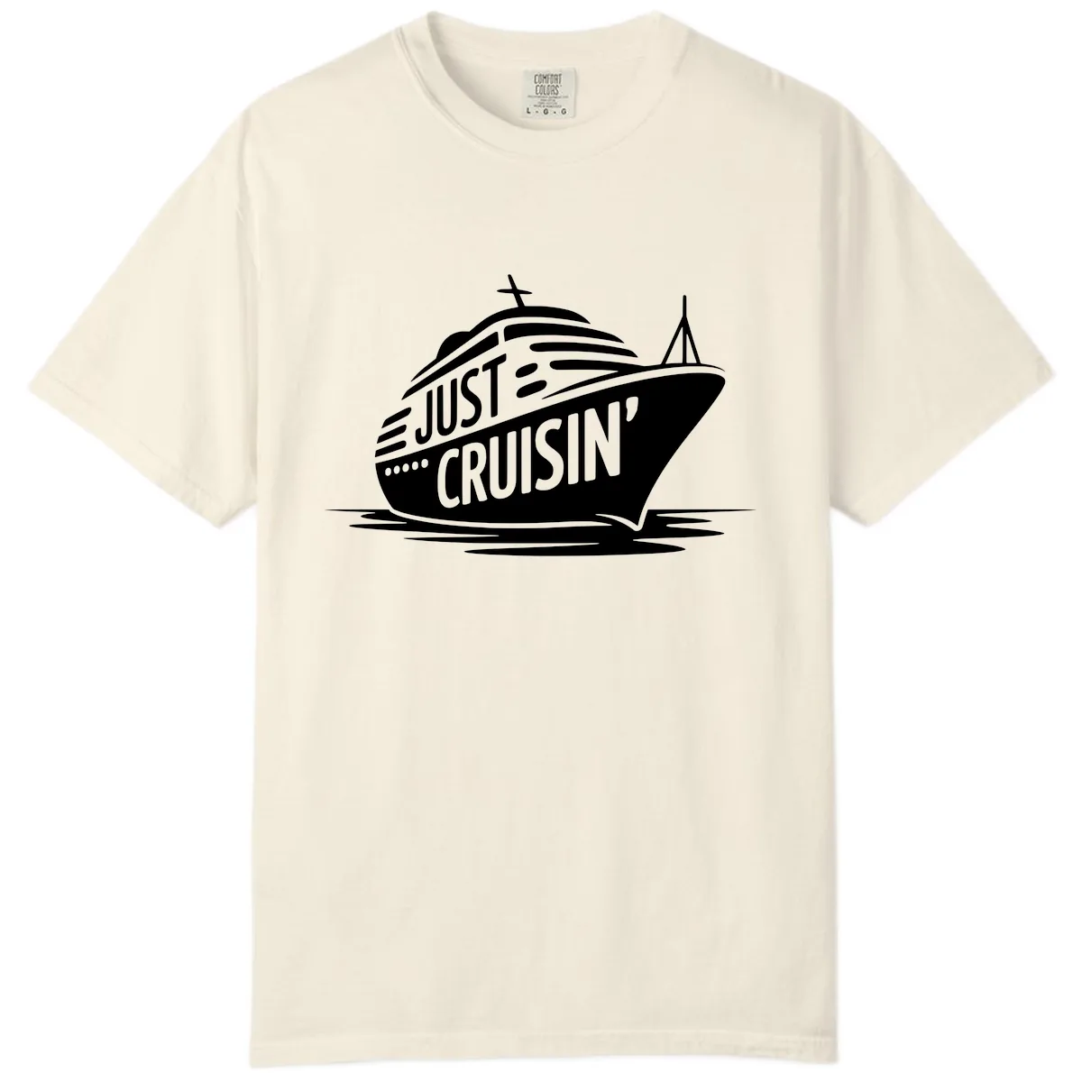 Just Cruisin' Cruise Ship Design Comfort Color in Ivory