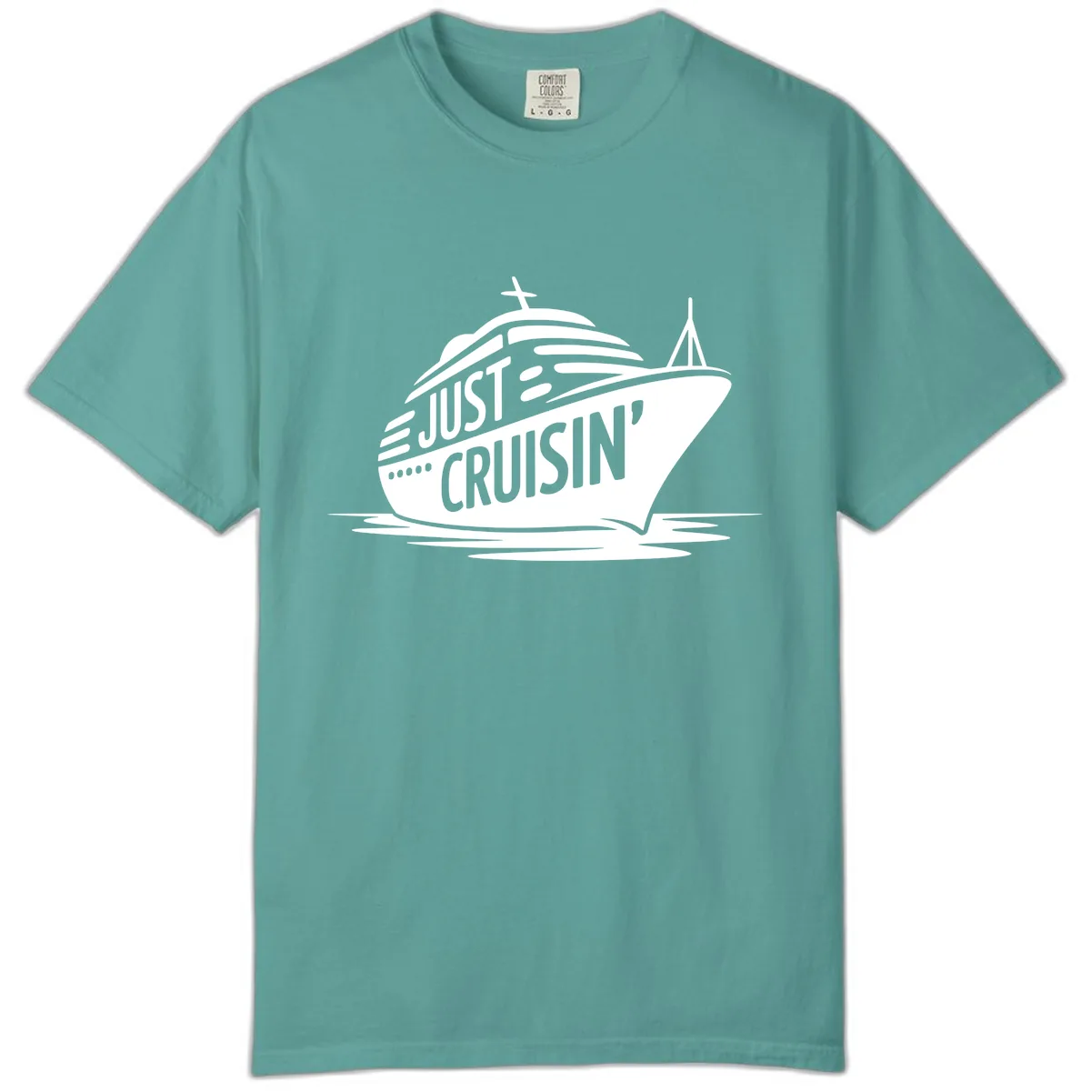 Just Cruisin' Cruise Ship Design Comfort Color in Seafoam