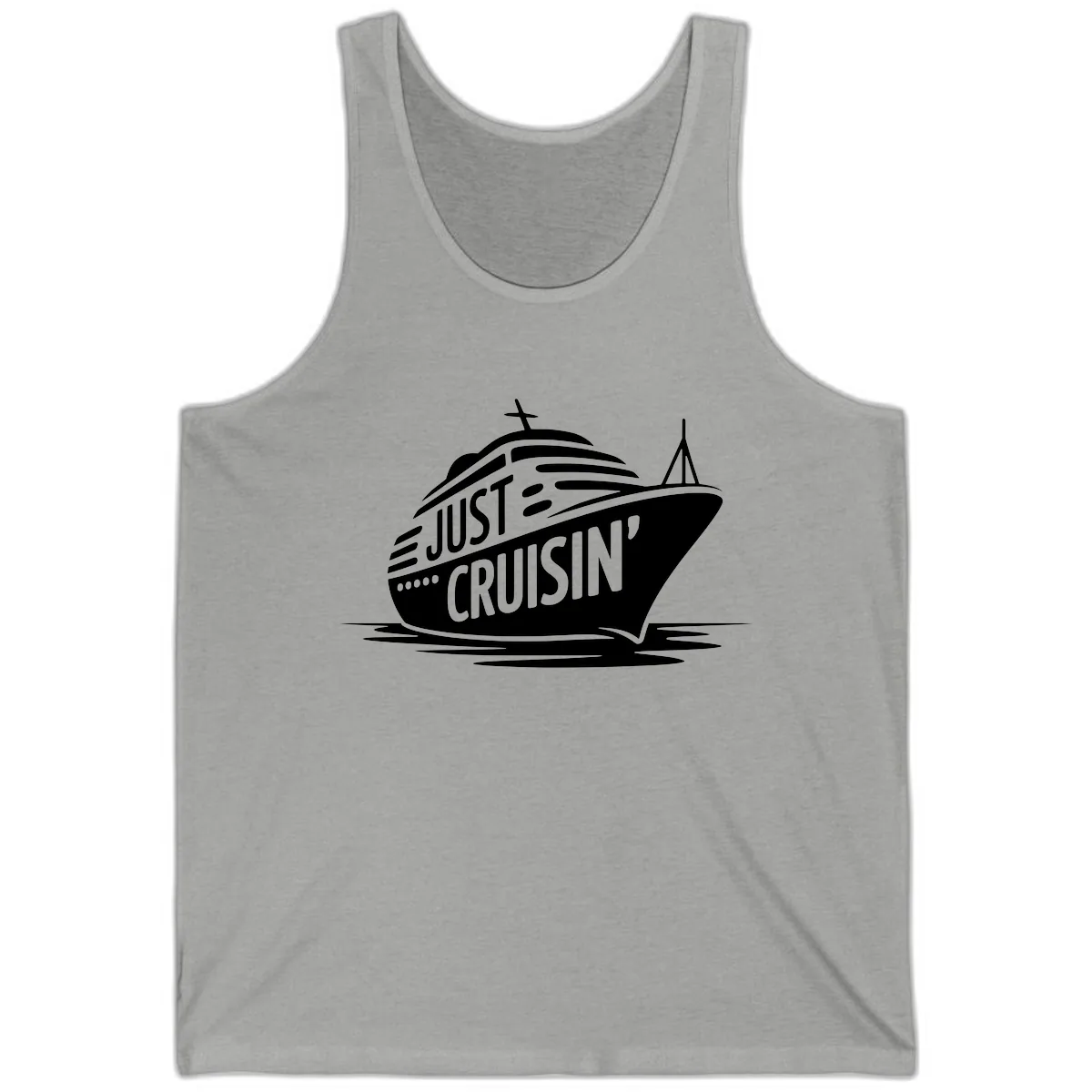 Just Cruisin' Cruise Ship Design Tank in Athletic Heather