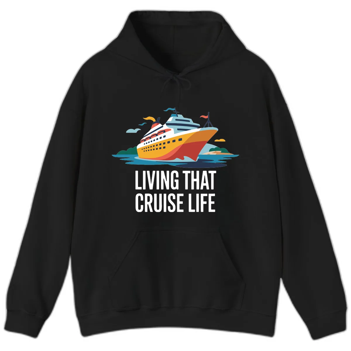Living That Cruise Life Hoodie in Black