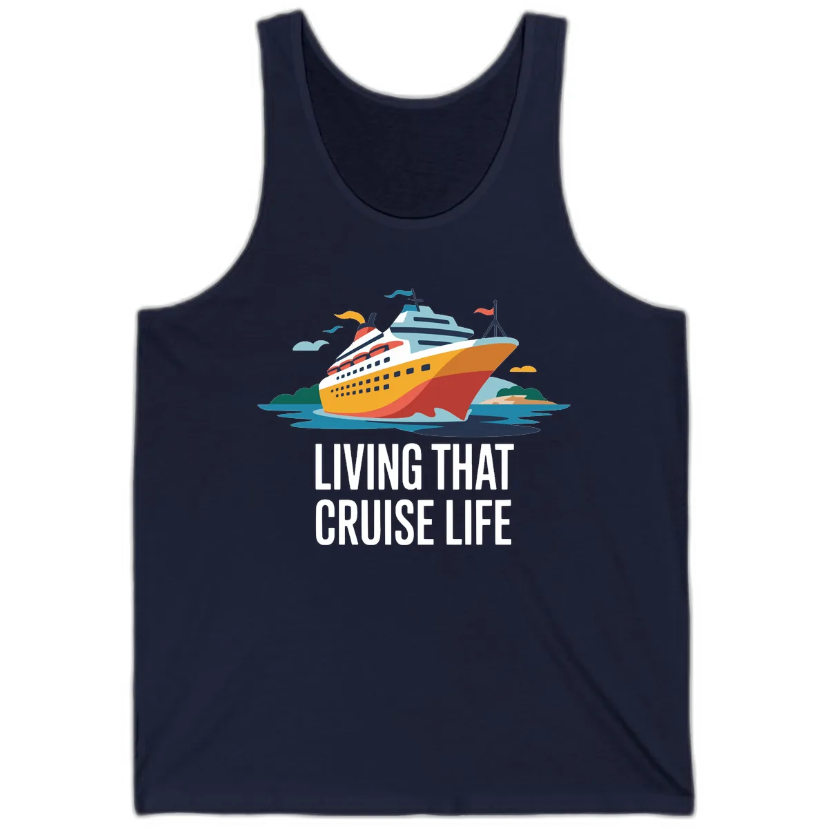 Living That Cruise Life Tank in Navy