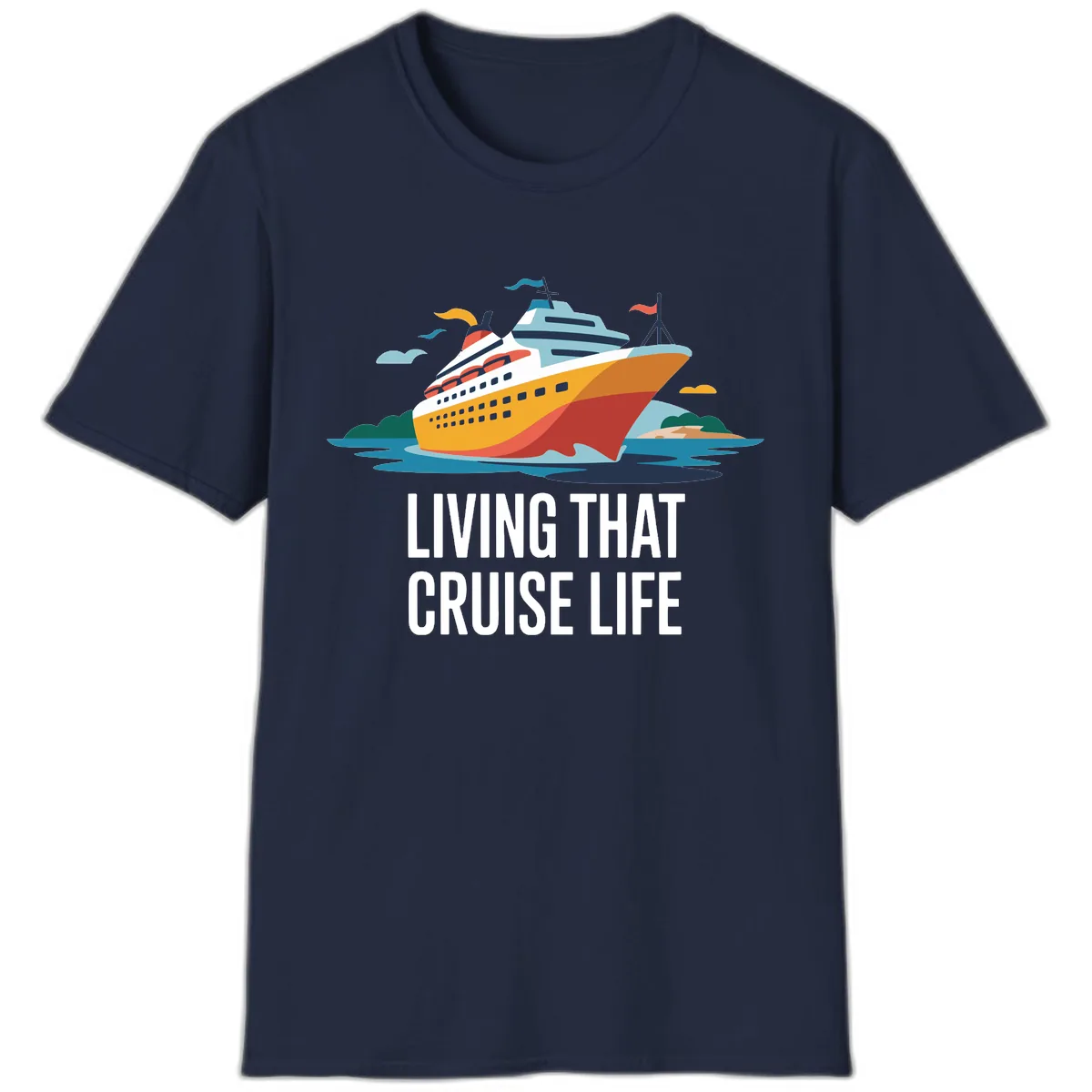 Living That Cruise Life T-Shirt in Navy
