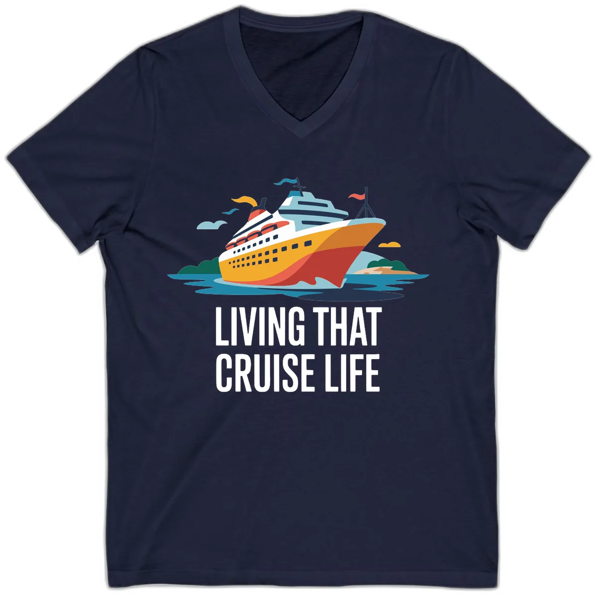 Living That Cruise Life V-Neck in Navy